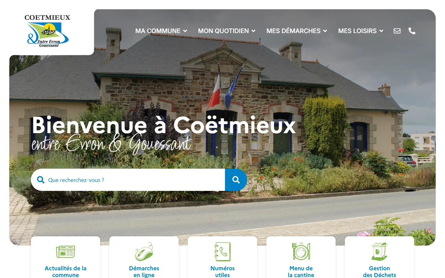 Page d’accueil du site de Coëtmieux