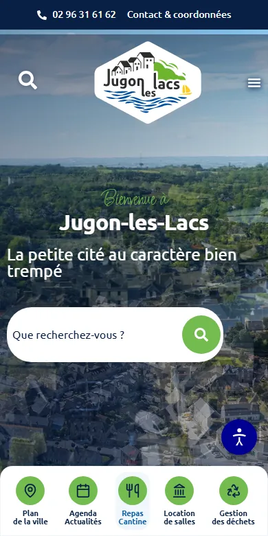 Le même site sur téléphone