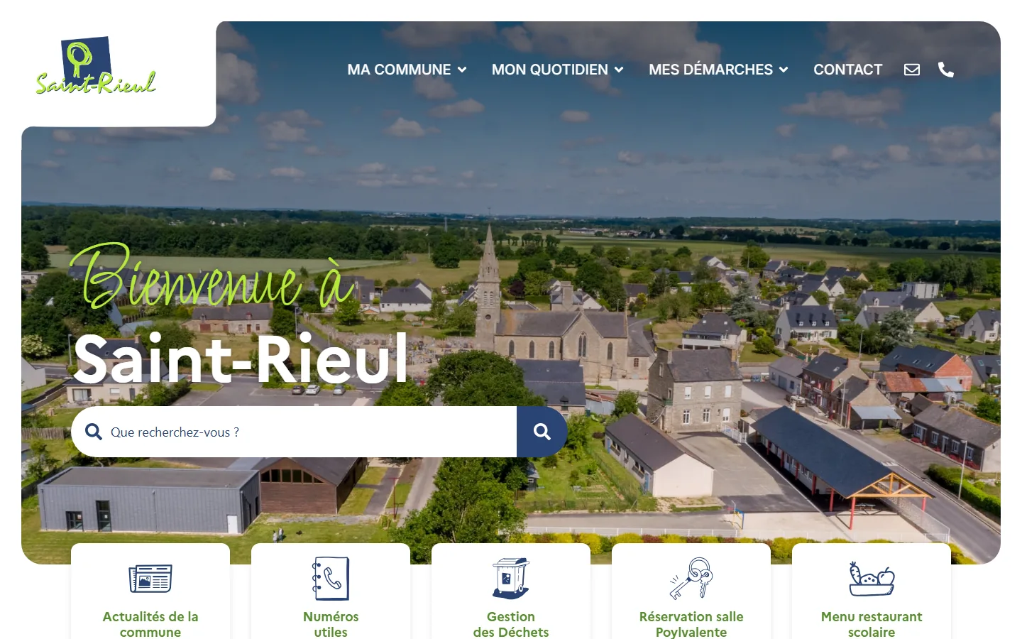 Page d’accueil du site de Saint-Rieul